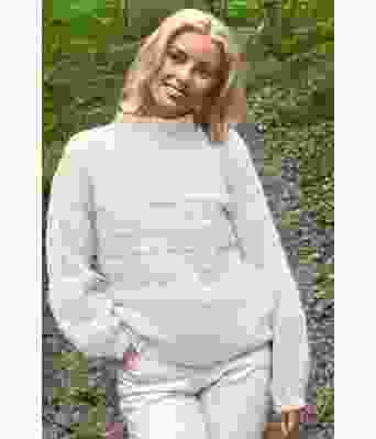 Månebedotten genser i naturhvit bomull - DLG 23-004-SB5300