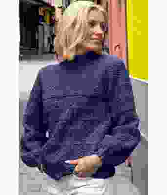 Marineblå Månebedotten genseren i bomull - DLG 23-004-SB5307