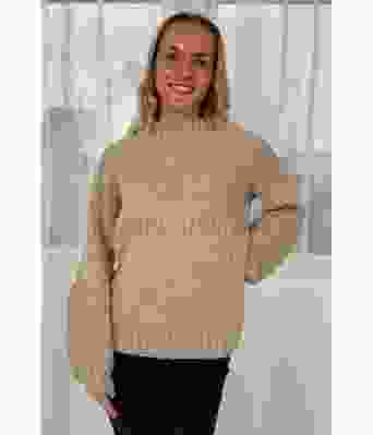 Månebedottengenseren i melert beige - DLG 23-004B