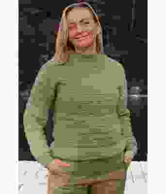 Vårgrønn Luddig strikkegenser - DLG 23-006-3462