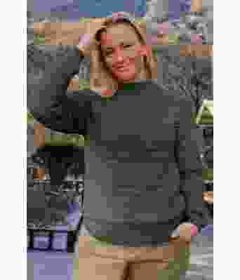 Armygrønn Luddig genser -  DLG 23-006-3489