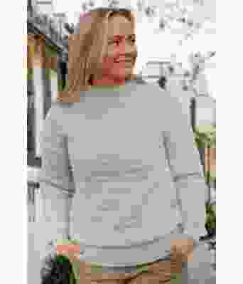 Pudderblå Luddig strukturgenser - DLG 23-006-3498