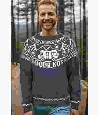 Jeansblå Bobilkos strikkegenser - DLG 23-010-527C