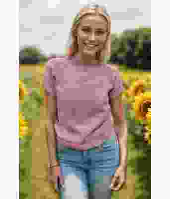 Carla strikket topp i dus rose - DLG 23-020-SB5385