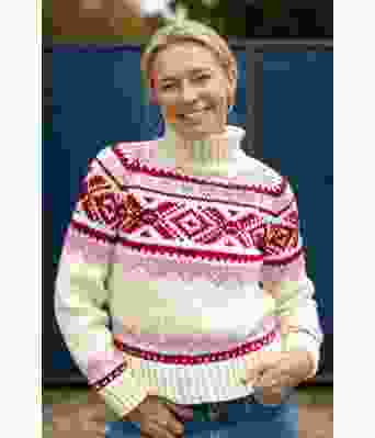 Chunky Iris genser rød/rosa - DLG 23-038-709723