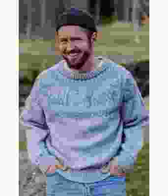 Pudderblå Kaldt som faen genser - DLG 23-054-3498