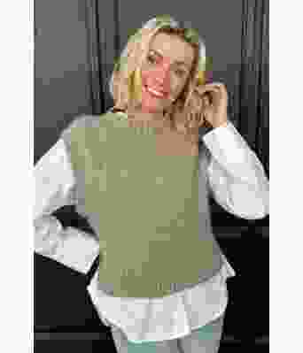 Sunday slipover vest i beige - DLG 24-004-307