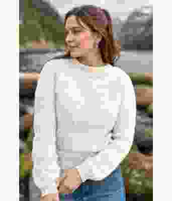 Hvit Struktulykke genser - DLG 24-013-3402