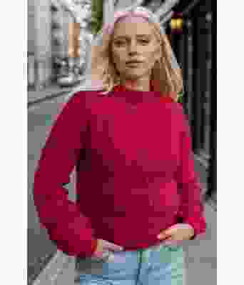 Mørk rød Strukturlykke genser - DLG 24-013-3409