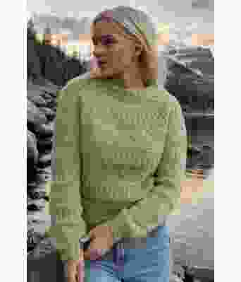 Vårgrønn Strukturlykke genser - DLG 24-013-3462