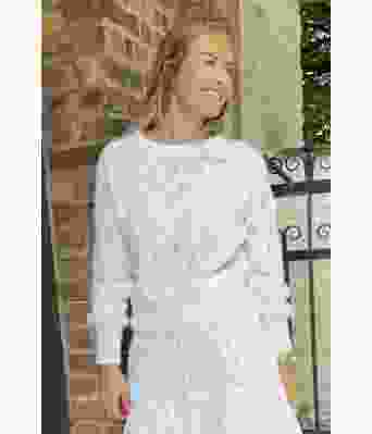 Hvit Girasol genser - DSA 101-01