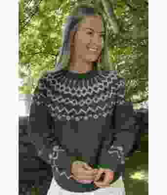 Grønn Dolomitt strikkegenser - DSA 101-05D