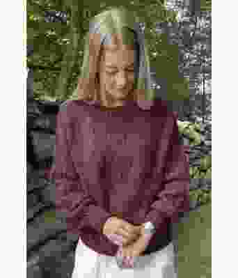 Vinrød Girasol genser i alpakkagarn - DSA 101-08E