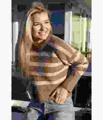 Lysebrun Alexagenser med beige striper (ovenfra og ned) - DSA 125-08