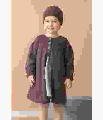 Brun kåpe og lue til jente - DSA 32-06B