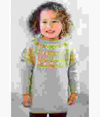 Strikkegenser med rundfelling til barn - DSA 39-08