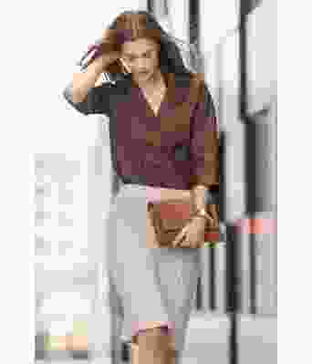 Hanna beige fletteskjørt - DSA 51-10