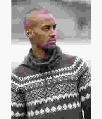 Brun Carl strikkegenser til herre - DSA 70-06E