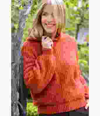 Oransje Carin hettegenser - DSA 80-01