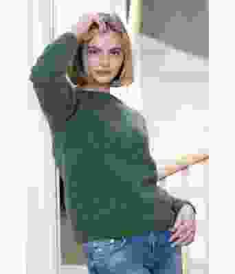 Olivengrønn Gine strikkegenser - DSA 90-07A