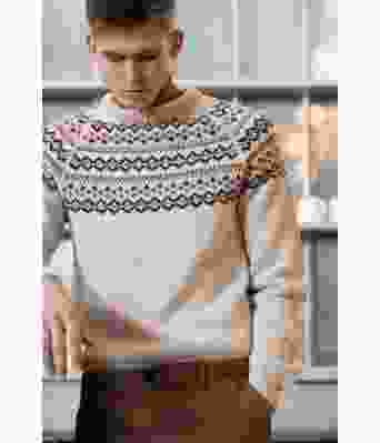 Lys beige Oder genser med mønster - DSA 91-12