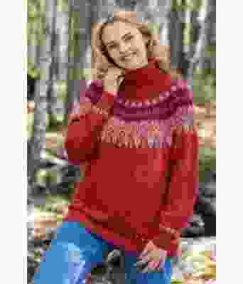 Rød Kvitfjell genser - DSA 96-09