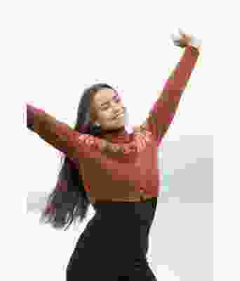 Eir strikket jakke med korte ermer Mie Cappelen - Viking 2114-03