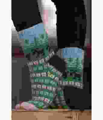 Elg i blomstereng sokken - Viking 2103-06