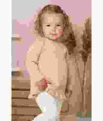 Elli strikket bluse med raglanfelling til baby - Viking 2132-08A