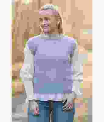 Enkel grå strikket vest - DLG-21-001