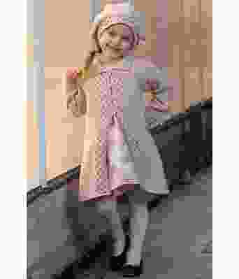 Fia strikket kåpe og lue til jente - Viking 1825-01