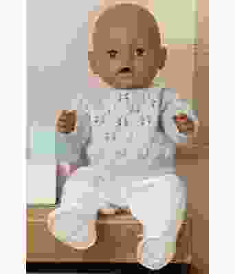 Firkløver genser og tights med strikkeoppskrift babyborn dukker - Viking 2133-10