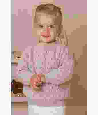 Firkloever strikket genser til baby i sandfarge - Viking 2132-01C