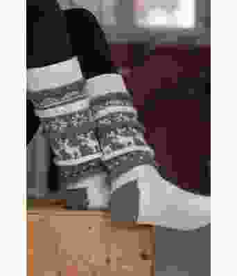 Fjellsokken strikkede sokker med elg - Viking 2103-10