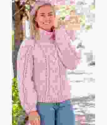 Rosa Flettefin genser