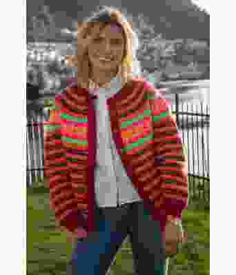 Fresh fanakofte i friske farger - Strikkia 2021-018 Farmen Heidi Lereng