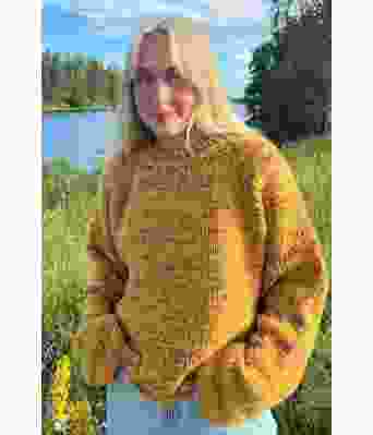 Øyunn strikket genser med raglanfelling - ØK 01-06