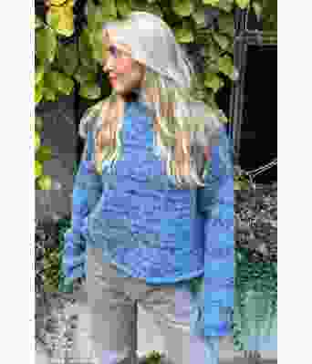 Blå Øyunn genser med raglan - GD 05-08