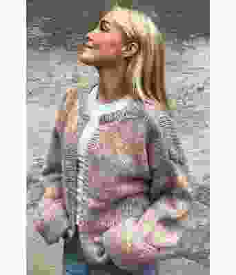 Støvet rosa Øyunn strikkejakke - ØK 02-12