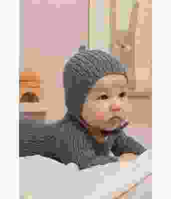 Georg strikket body og lue til baby - Viking 2132-11