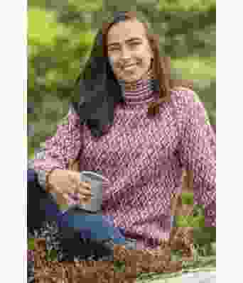 Rosefarget Skoglid genser til dame - GG 287-23