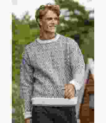 Grå Skoglid strikkegenser til herre -  GG 287-27