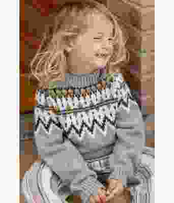 Grå Lofoten genser til barn - GG 291-01