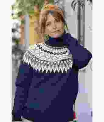 Marineblå rallargenser (merinoull) - GG 291-07F