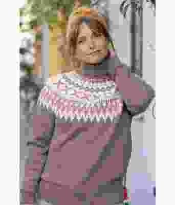 Lysebrun Rallargenser med dust rosa mønster - GG291-07G