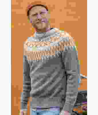 Grå Rallargenser med gult mønster til herre - GG 291-11