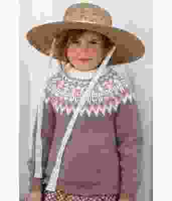 Lyst brun Rallargenser med rosa mønster til jente - GG 291-13