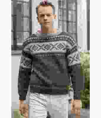 Grønn Cortina genser i myk merinoull til herre - GG 291-19