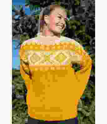 Chunky cortina genser (gul) - GG 292-01D