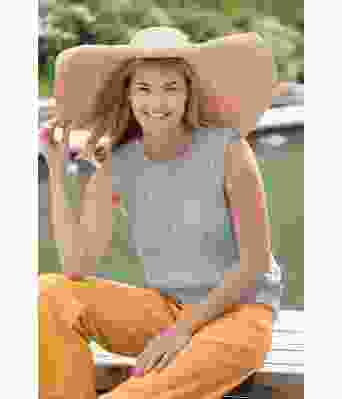 Tina sommertopp i sølvgrå - GG 292-30-5381